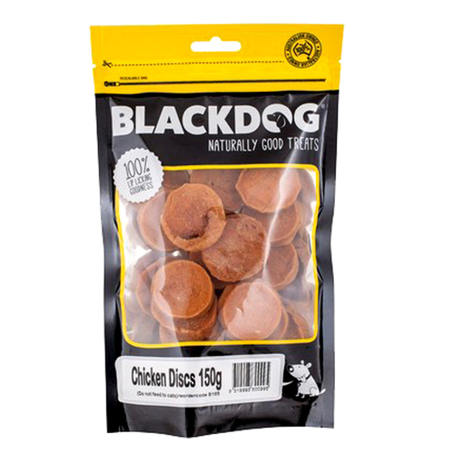 Blackdog Chicken Discs Dog Training Treats 150g
