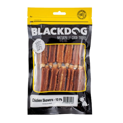 Blackdog Chicken Skewers Natural Dog Chew Treats 10 Pack