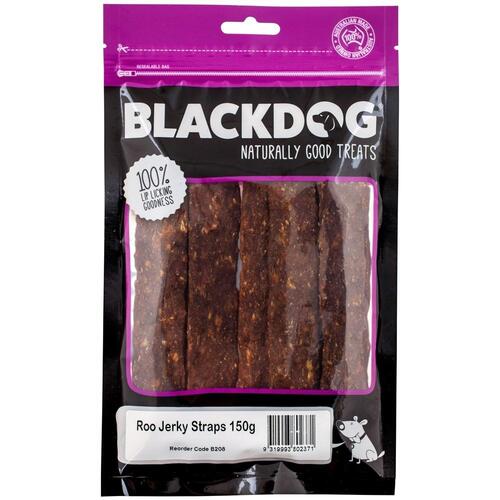 Blackdog Roo Jerky Straps Natural Dog Chew Treats 150g