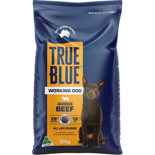 True Blue All Life Stages Working Dog Dry Dog Food Aussie Beef 20kg
