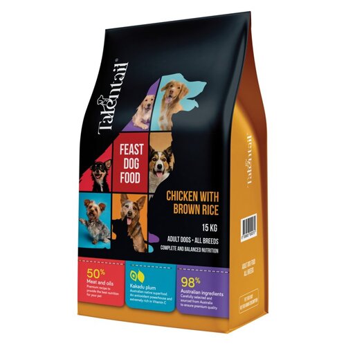 Talentail Feast Adult Dry Dog Food Chicken with Brown Rice 15kg