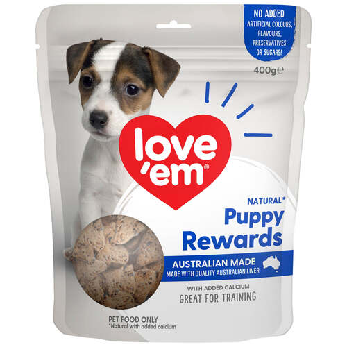 Love Em Puppy Rewards Dog Tasty Treats Great for Training 400g