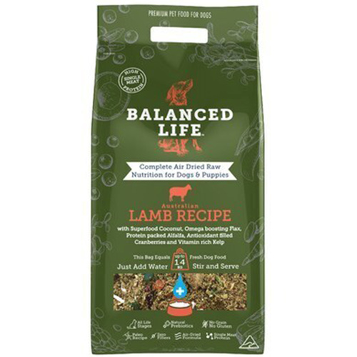 Balanced Life Air Dried Raw Lamb Recipe for Dogs & Puppies 3.5kg 