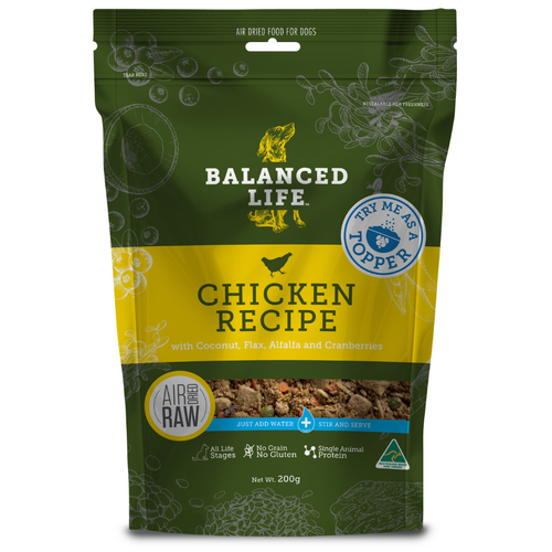 Balanced Life Rehydrate Dog Food Topper Chicken Recipe 200g