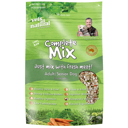 Vets All Natural Complete Mix Adult/Senior Dog Food 1kg 