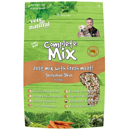 Vets All Natural Complete Mix Sensitive Skin Dog Food 1kg 