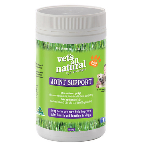 Vets All Natural Joint Support Powder Dog Puppy Bone Supplement 500g 