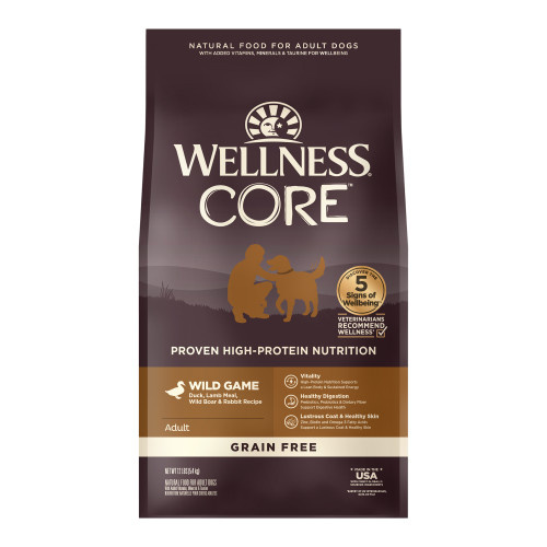 Wellness Core Adult Wild Game Grain Free Dry Dog Food Duck Lamb & Wild Boar 10kg