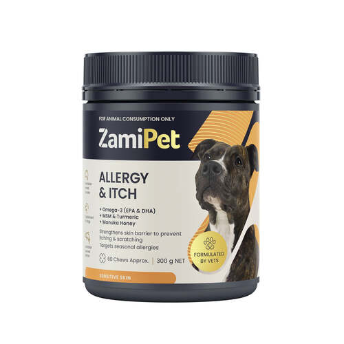 Zamipet Allergy & Itch Skin Care Supplement for Dogs 60 Pack 300g