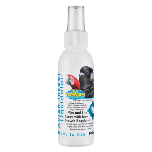 Vetafarm Avian Insect Liquidator Ready to Use Bird Lice Mite 100ml (OB**)