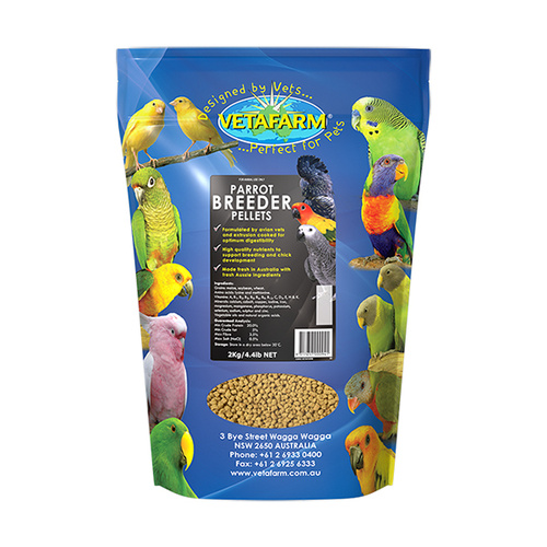 Vetafarm Parrot Breeder Pellets Food for Breeding & Baby Birds 2kg 
