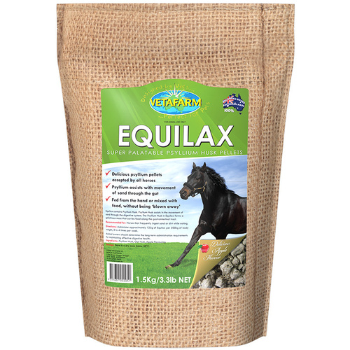 Vetafarm Equilax High Fibre Apple Flavour Pellet Horse Food 1.5kg 