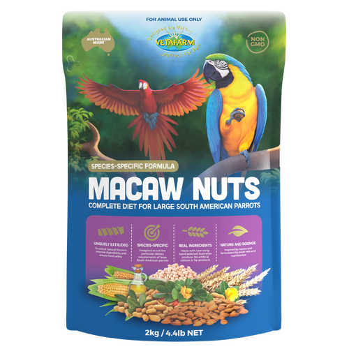 Vetafarm Macaw Nuts Complete Diet for Large South American Parrots 2kg