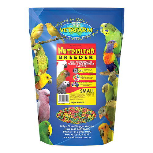 Vetafarm Nutriblend Pet Bird Parrot Breeder Pellet Food 2kg