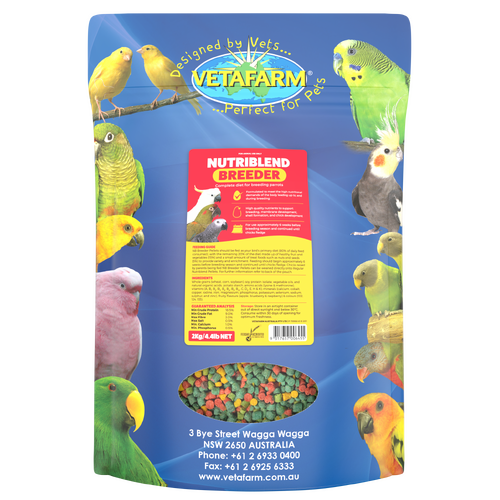 Vetafarm Nutriblend Breeder Complete Diet for Breeding Parrots 2kg
