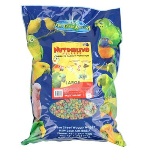Vetafarm Nutriblend Pellets for Large Exotic Parrots Bird Food 8kg 