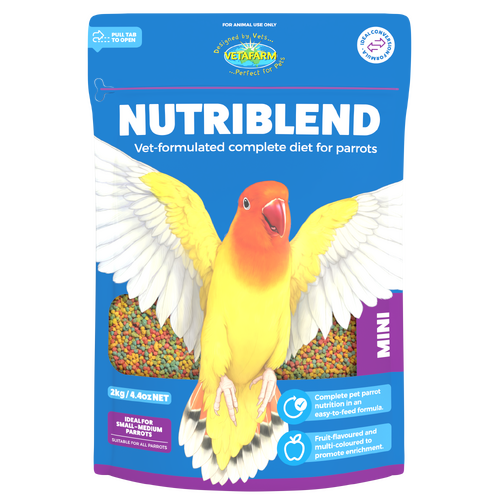 Vetafarm Nutriblend Mini Vet-Formulated Complete Diet for Parrots 2kg