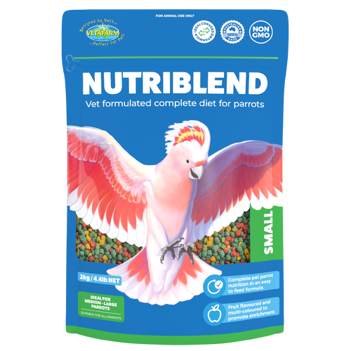 Vetafarm Nutriblend Small Vet-Formulated Complete Diet for Parrots 2kg