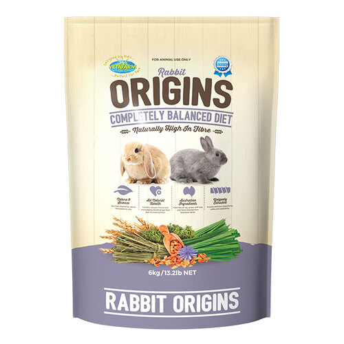 Vetafarm Origins Extruded Pellet Pet Rabbit Diet Food 6kg 