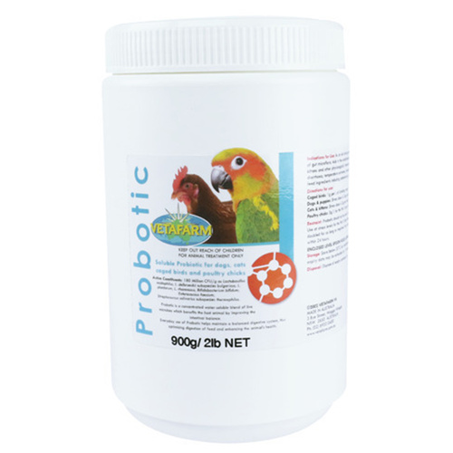Vetafarm Probotic Bird Food Water Additive Supplement Vitamins 900g 