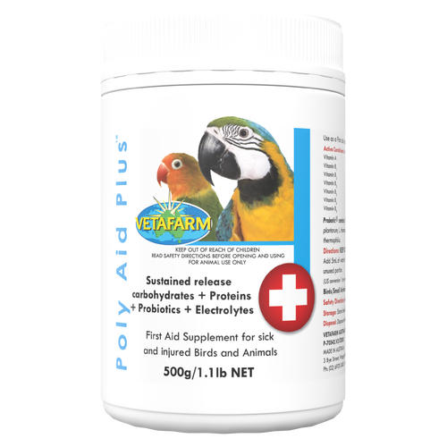 Vetafarm Poly-Aid Plus Supplement for Sick & Injured Birds & Animals 500g