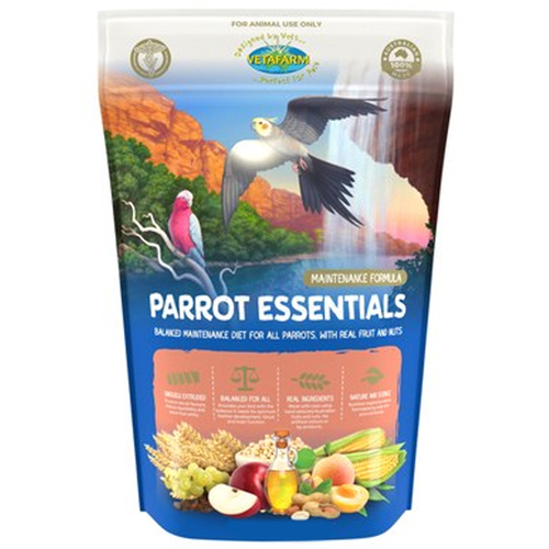 Vetafarm Parrot Essentials Extruded Pellet Bird Food 2kg 