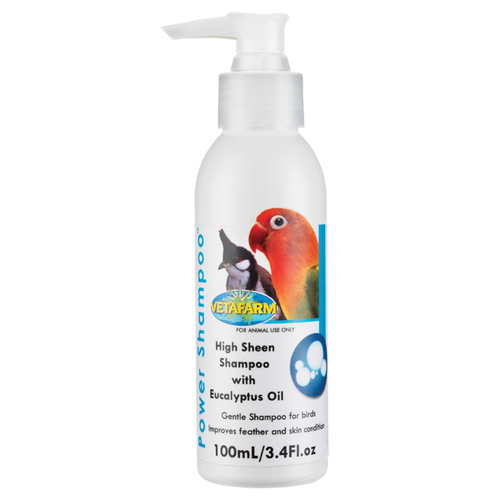 Vetafarm Power Shampoo w/ Eucalyptus Oil for Bird Grooming 100ml 