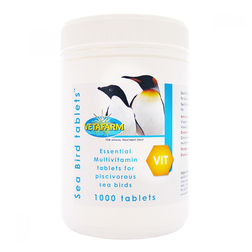 Vetafarm Sea Bird Tablets Multivitamin for Piscivorous Sea Birds 1000 Tabs