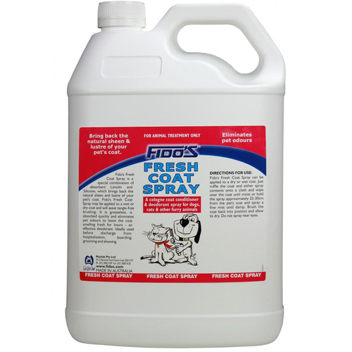 Fidos Fresh Coat Conditioner & Deodorant Spray For Dogs 5L 