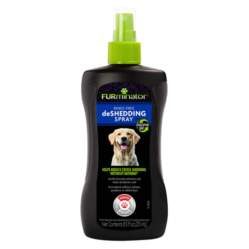 Furminator Rinse-Free DeShedding Grooming Spray for Dogs 251ml