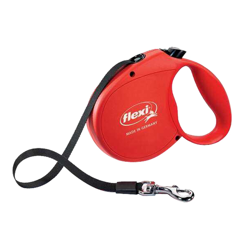 Flexi Standard 5m Cord Retractable Pet Dog Safety Lead Red Small