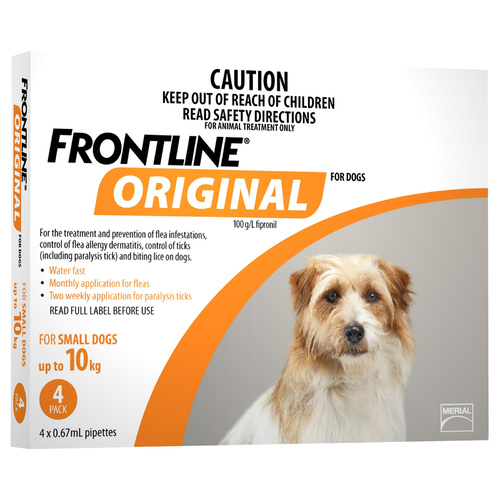 Frontline Original Dog Flea Treatment & Prevention Small Dog 4 Pack 