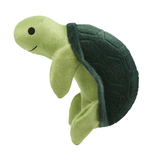 Spunky Pup Sea Plush Turtle Dog Squeaker Toy Small