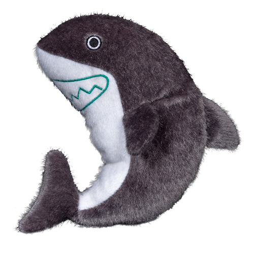 Spunky Pup Sea Plush Shark Dog Squeaker Toy Small