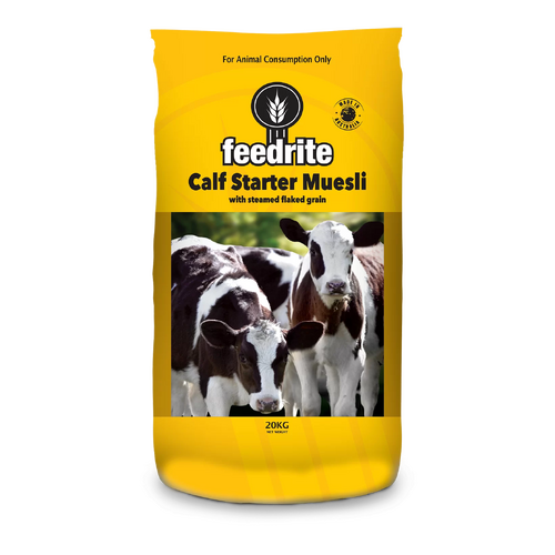 Feedrite Calf Starter Muesli with Steamed Flaked Grain for Growing Calves 20kg