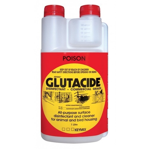 IAH Glutacide Disinfectant & Cleaner For Animal & Bird Housing 1L 