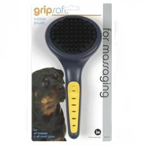 Gripsoft Rubber Curry Brush Massaging Grooming Treatment For Dogs & Cats