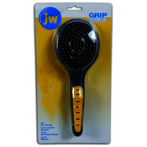 Gripsoft Pin Brush Stainless Steel Round Tip Pins for Dogs & Cats Large 