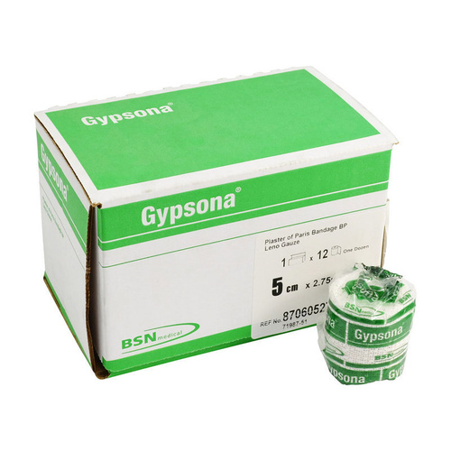Gypsona Plaster Bandage Comfortable & Stable Easy Moulding 5cm x 2.75m