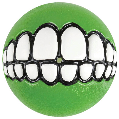Rogz Grinz Ball Interactive Dog Toy Lime Small 49mm