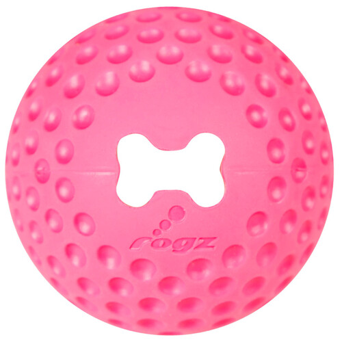 Rogz Gumz Ball Treat Dispensing Interactive Dog Toy Pink Small