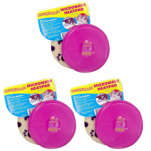 3 x SnuggleSafe Microwave Heat Pad for Dogs Cats & Small Animals Triple Pack