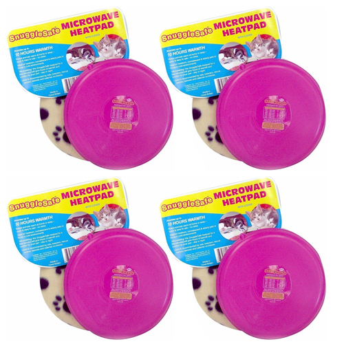 4 x SnuggleSafe Microwave Heat Pad for Dogs Cats & Small Animals Quad Pack