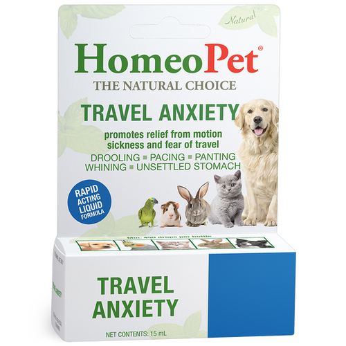 HomeoPet Travel Anxiety Calming Support for Dogs Cats & Small Animals 15ml