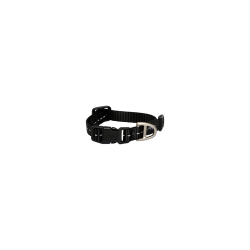 Rogz Classic Lockable Reflective Dog Collar Black XS