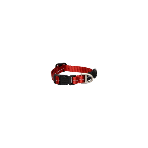 Rogz Classic Lockable Reflective Dog Collar Red XS