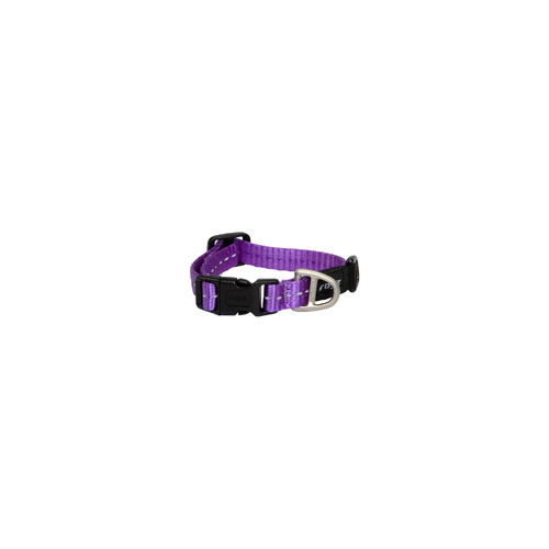 Rogz Classic Lockable Reflective Dog Collar Purple XS