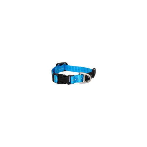Rogz Classic Lockable Reflective Dog Collar Turquoise XS