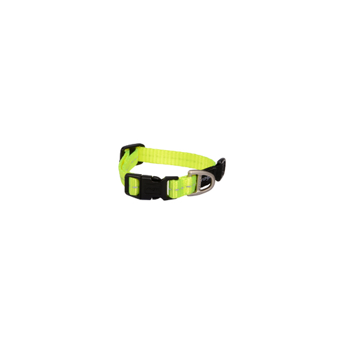 Rogz Classic Lockable Reflective Dog Collar Dayglo XS