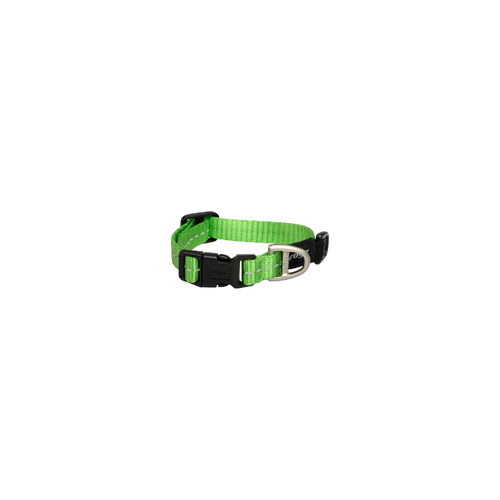 Rogz Classic Lockable Reflective Dog Collar Lime XS